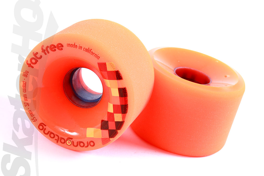 Orangatang Fat Free 65mm/80A - Orange Skateboard Wheels