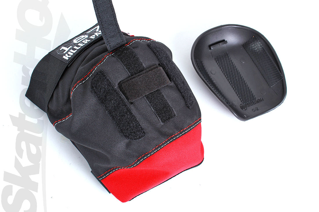187 Pro Derby Knee - Black/Red Protective Gear