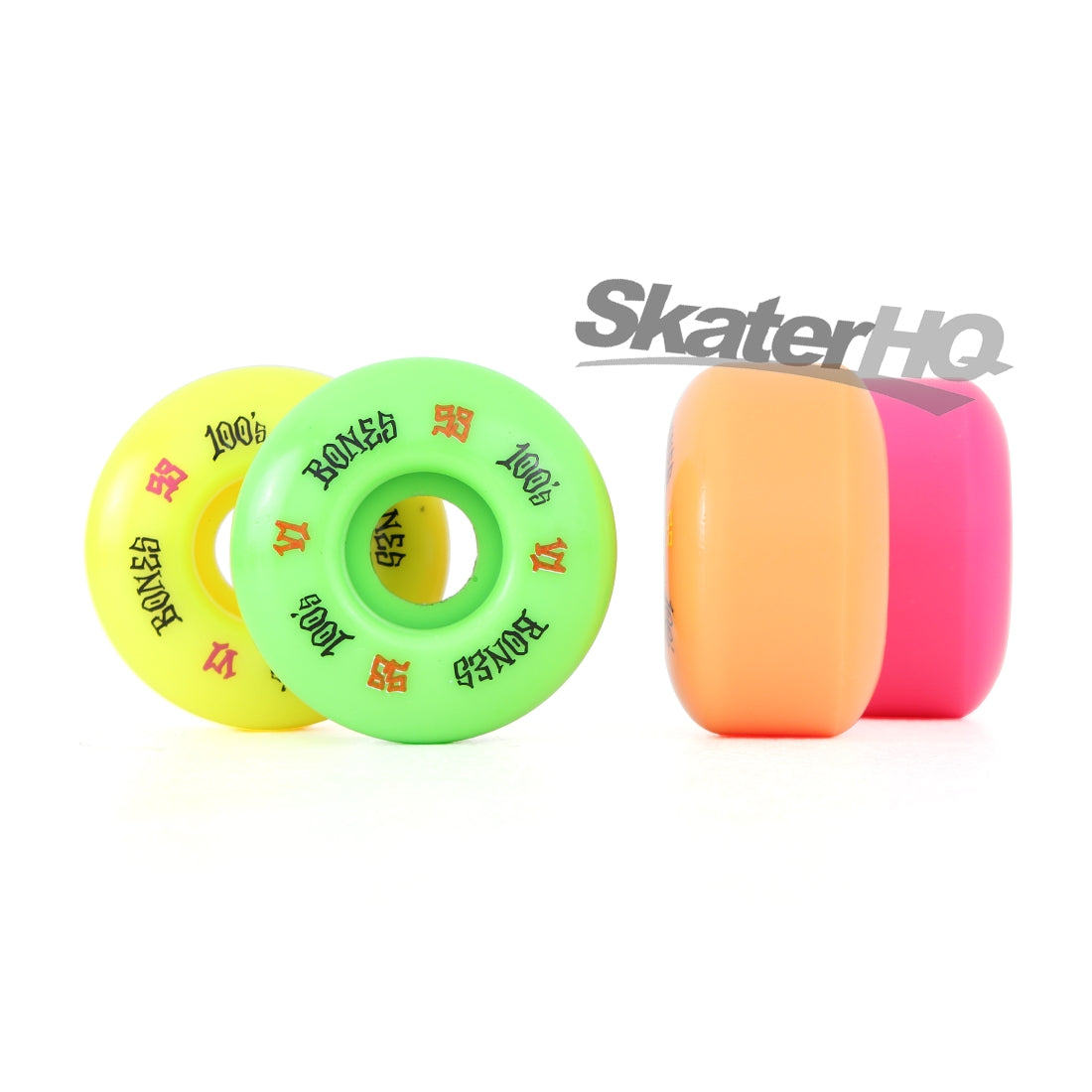 Bones OG 100s 53mm V1 Party Pack - Multicolour Skateboard Wheels