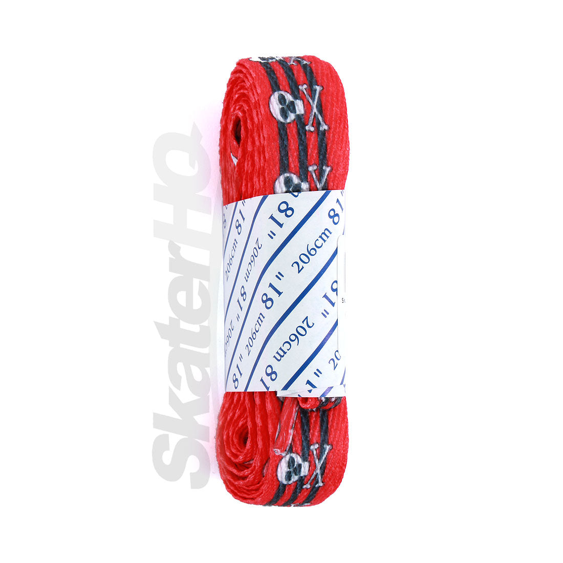 Skull Crossbone Laces Red 81in Laces
