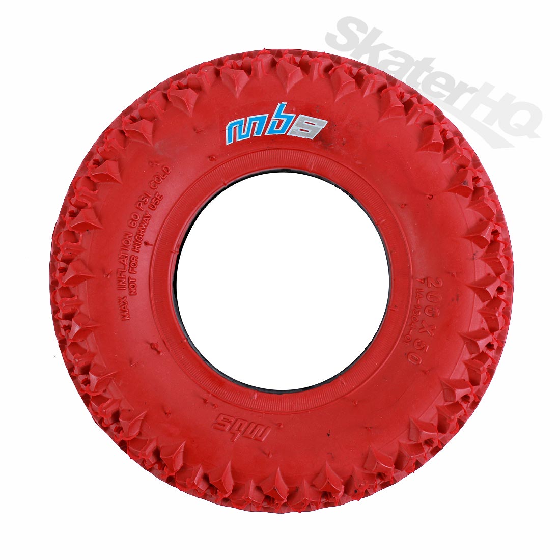 MBS T3 Tire Red - Single 200 x 50mm Skateboard Hardware and Parts