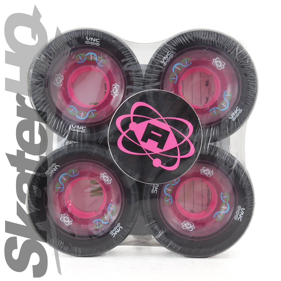 Atom DNA HP Quad 62x44mm/88a 4pk - Black/Pink Roller Skate Wheels
