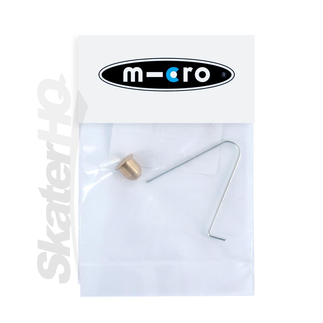 Micro gold-coloured BIG Button and Spring Scooter Hardware and Parts