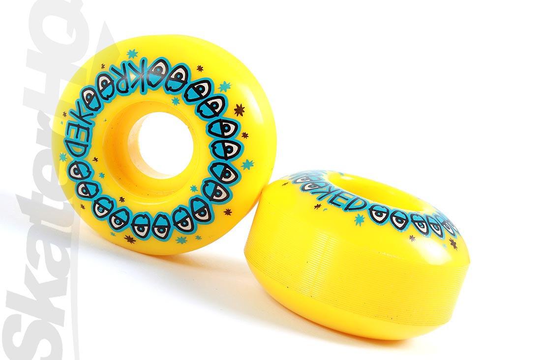 Krooked Eyes 50mm Yellow Skateboard Wheels