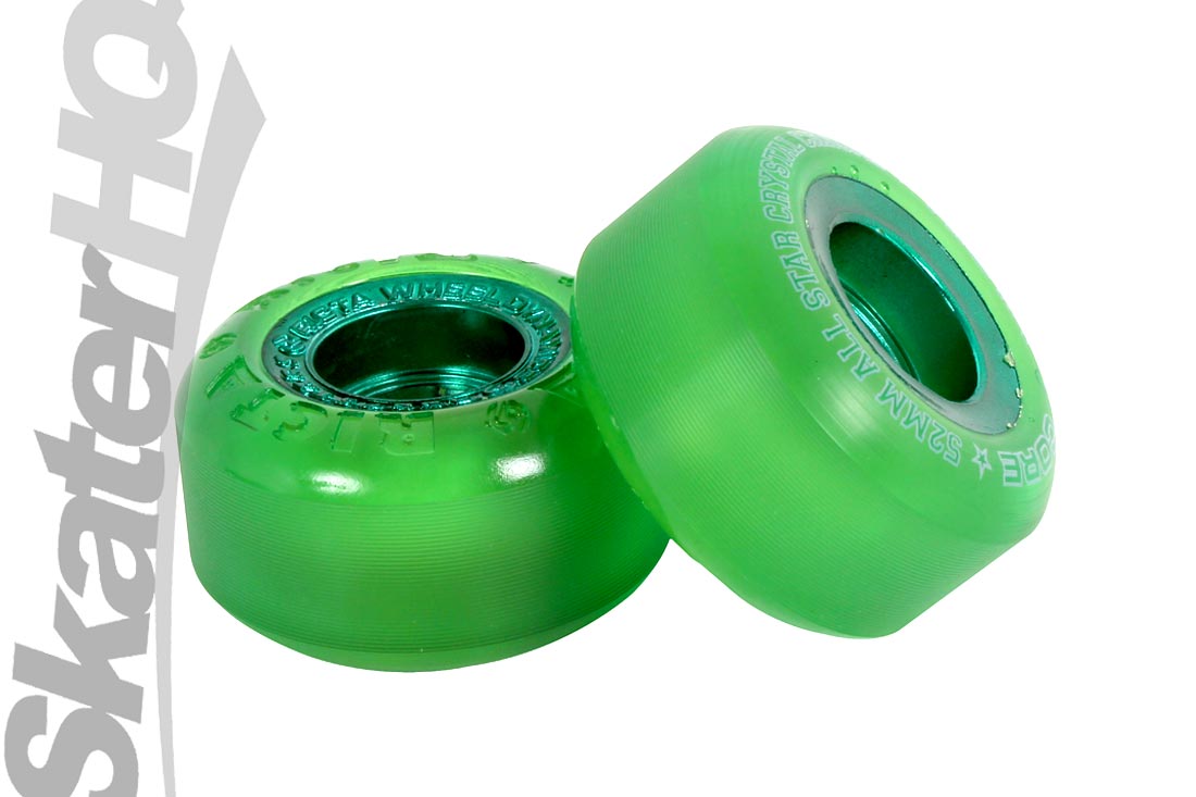 Ricta Crystal Chrome Core 52mm/81b - Green Skateboard Wheels