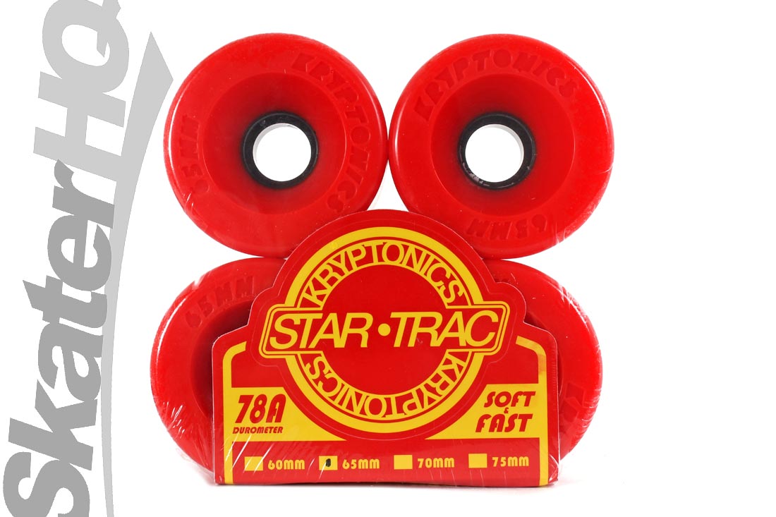 Kryptonics Startrac 65mm 4pk - Red Skateboard Wheels