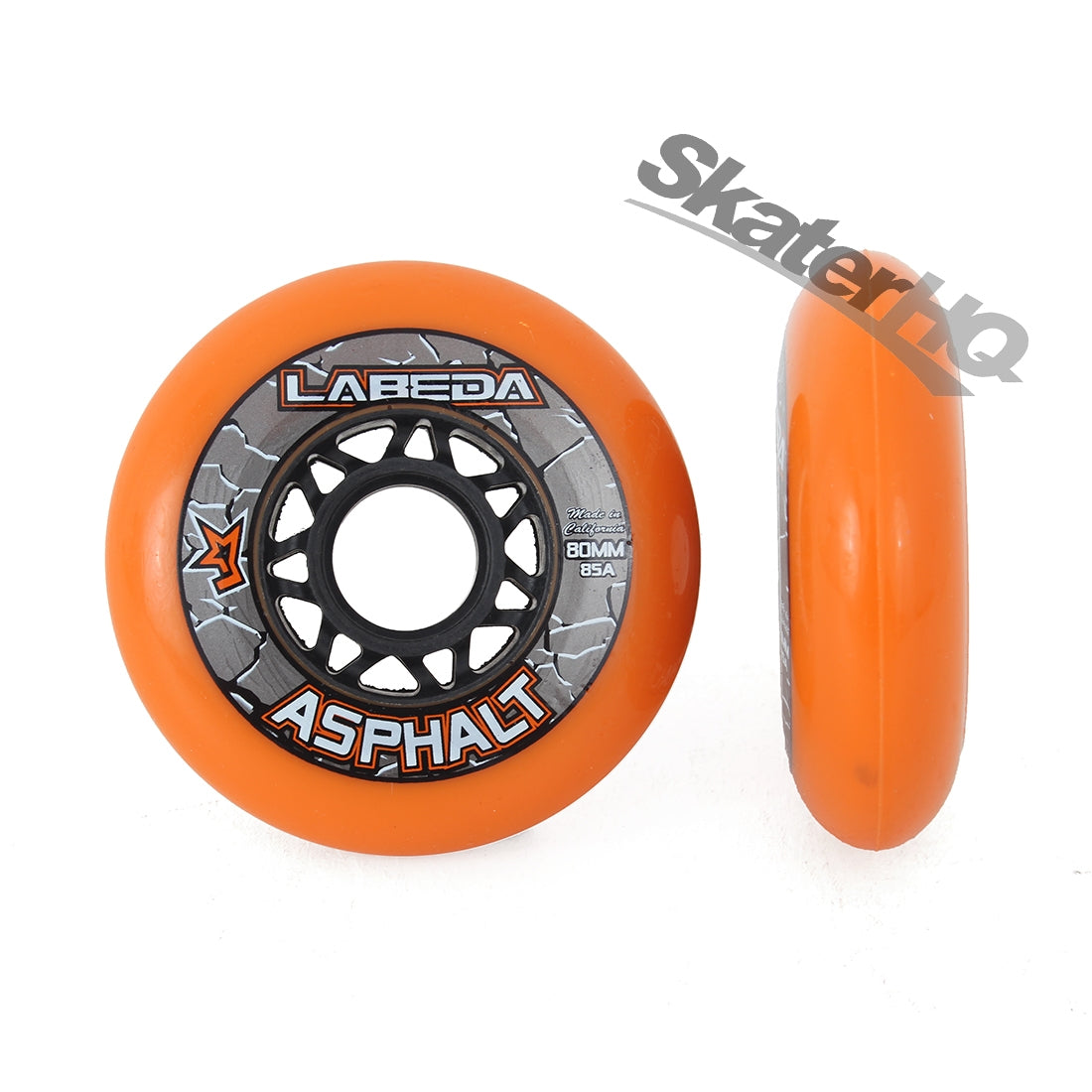 Labeda Asphalt 80mm/85A Orange 4pk Inline Rec Wheels