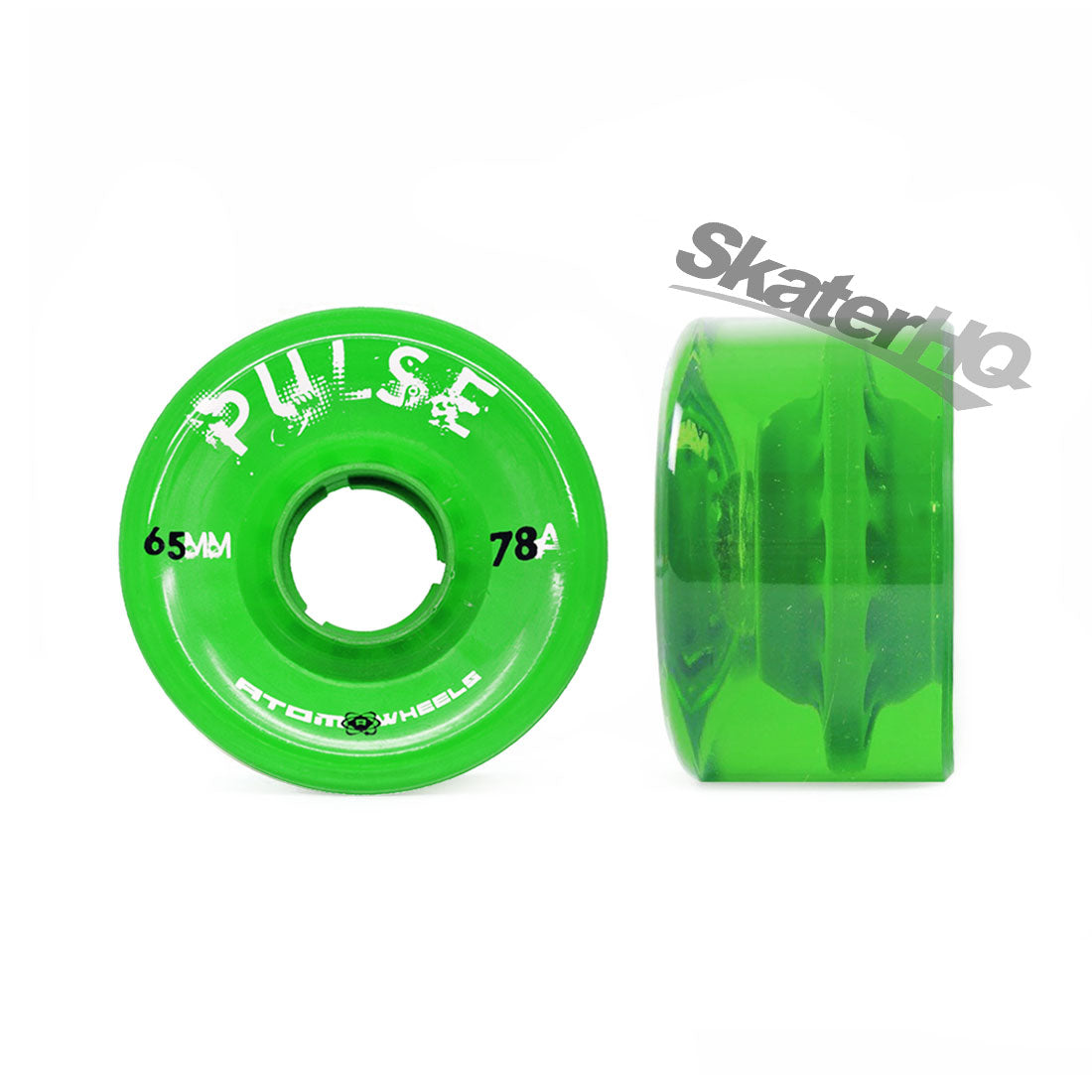 Atom Pulse 65x38mm 78a 4pk - Green Roller Skate Wheels