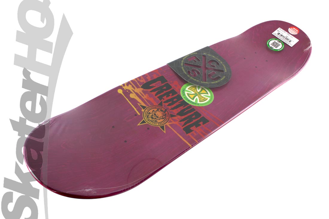 Creature Reverse Stain 8.26 Deck - Purple Skateboard Decks Modern Street