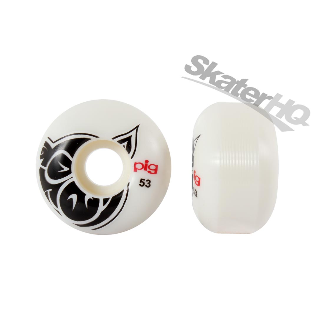 PIG Head 53mm - White Skateboard Wheels