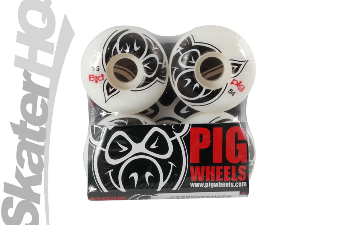 PIG Head 54mm - White Skateboard Wheels