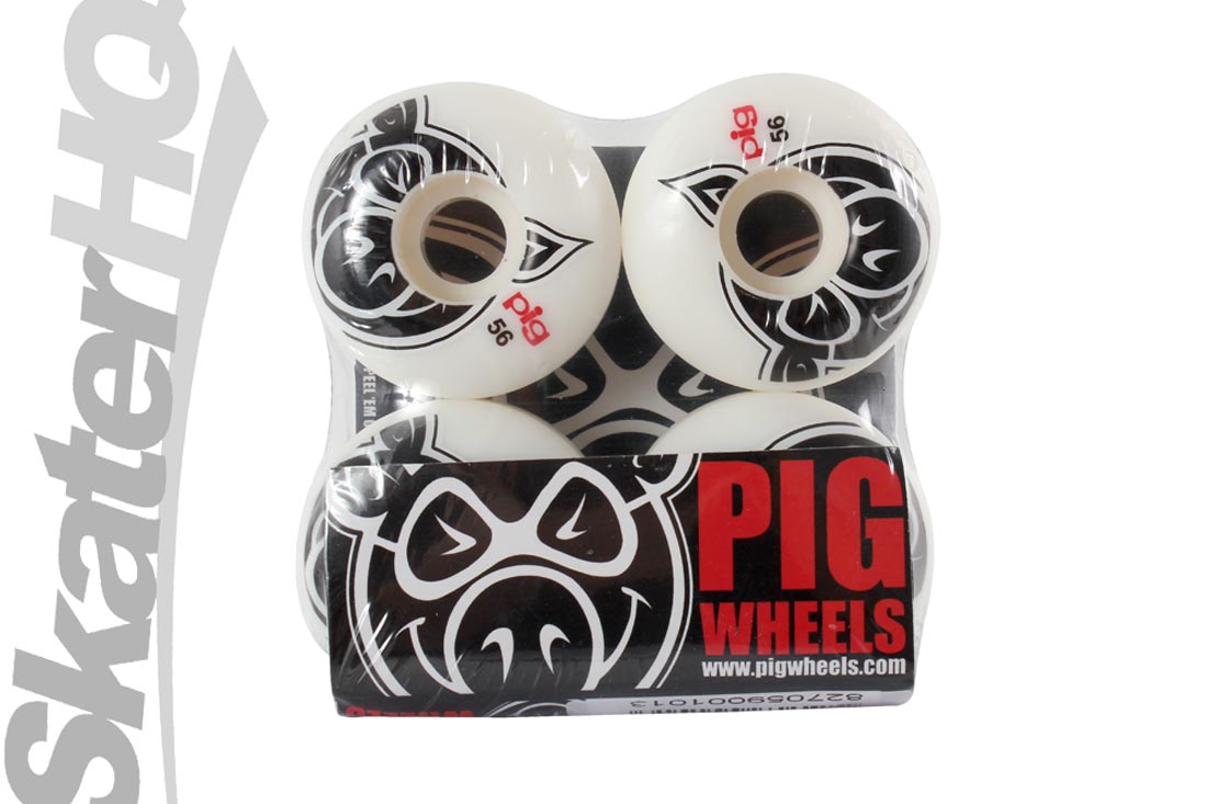 PIG Head 56mm - White Skateboard Wheels