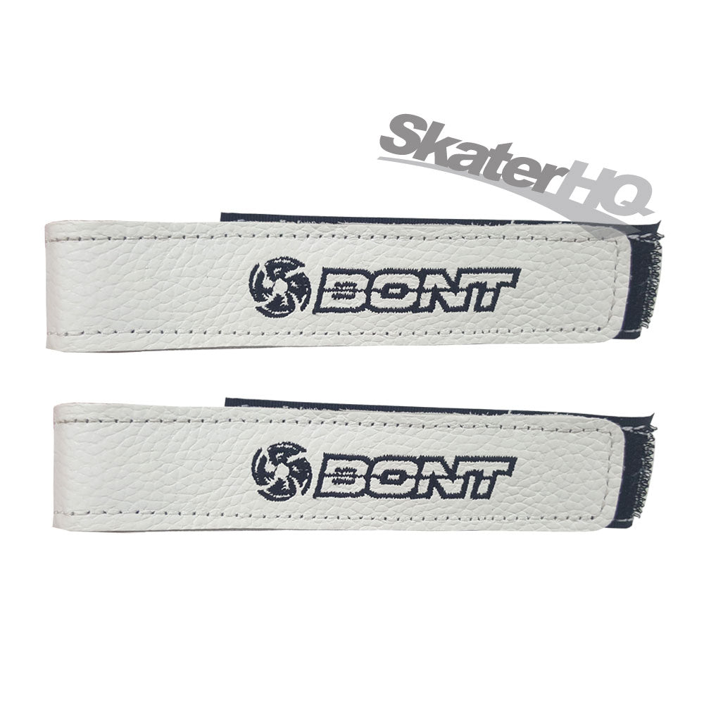 BONT Hybrid Quad Strap Embroided - White Roller Skate Accessories