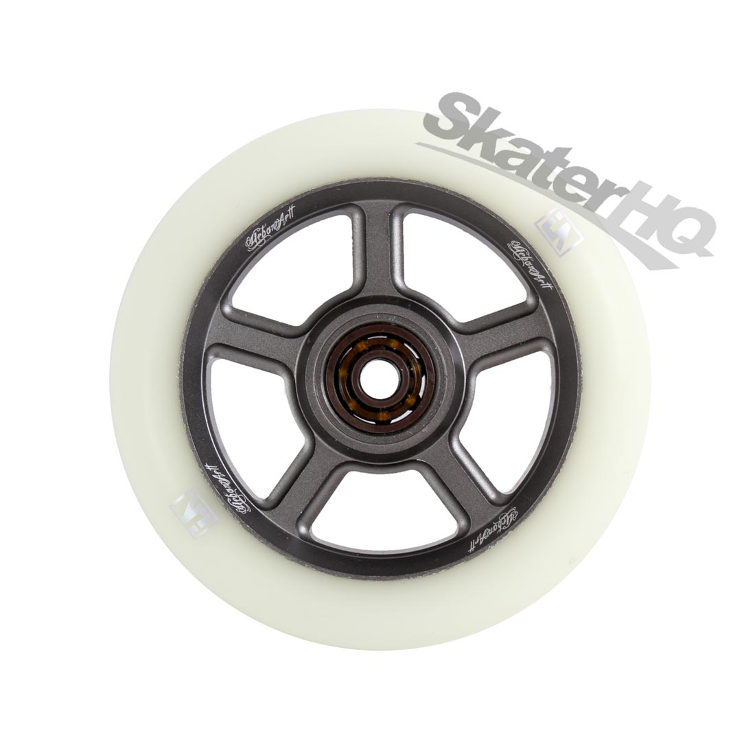 UrbanArtt S5 110mm White/Grey w/ Bearings Scooter Wheels