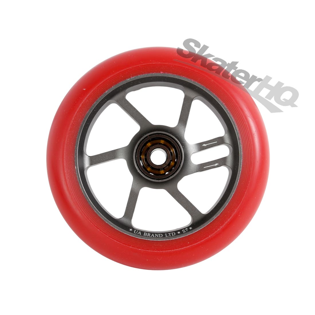UrbanArtt S7 110mm Red/Grey w/ Bearings Scooter Wheels
