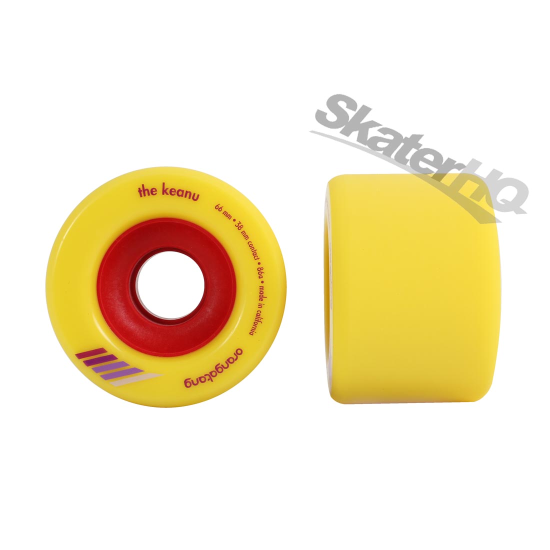 Orangatang The Keanu 66mm/86a Yellow Skateboard Wheels