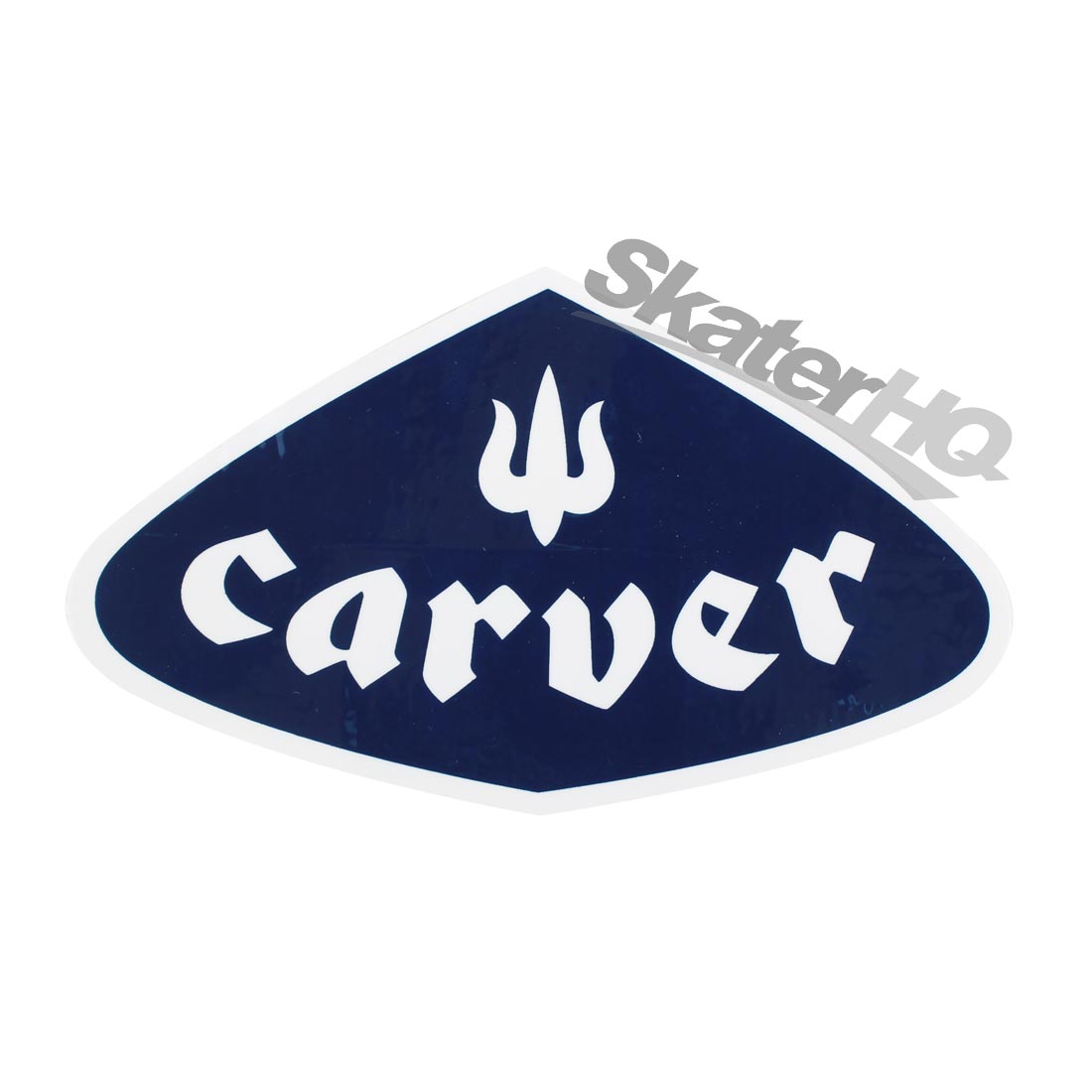 Carver Tear Logo Sticker - Navy/White Stickers