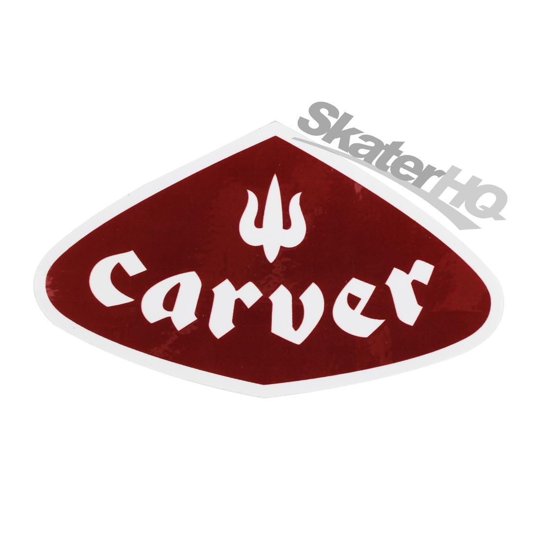 Carver Tear Logo Sticker - Rust/White Stickers