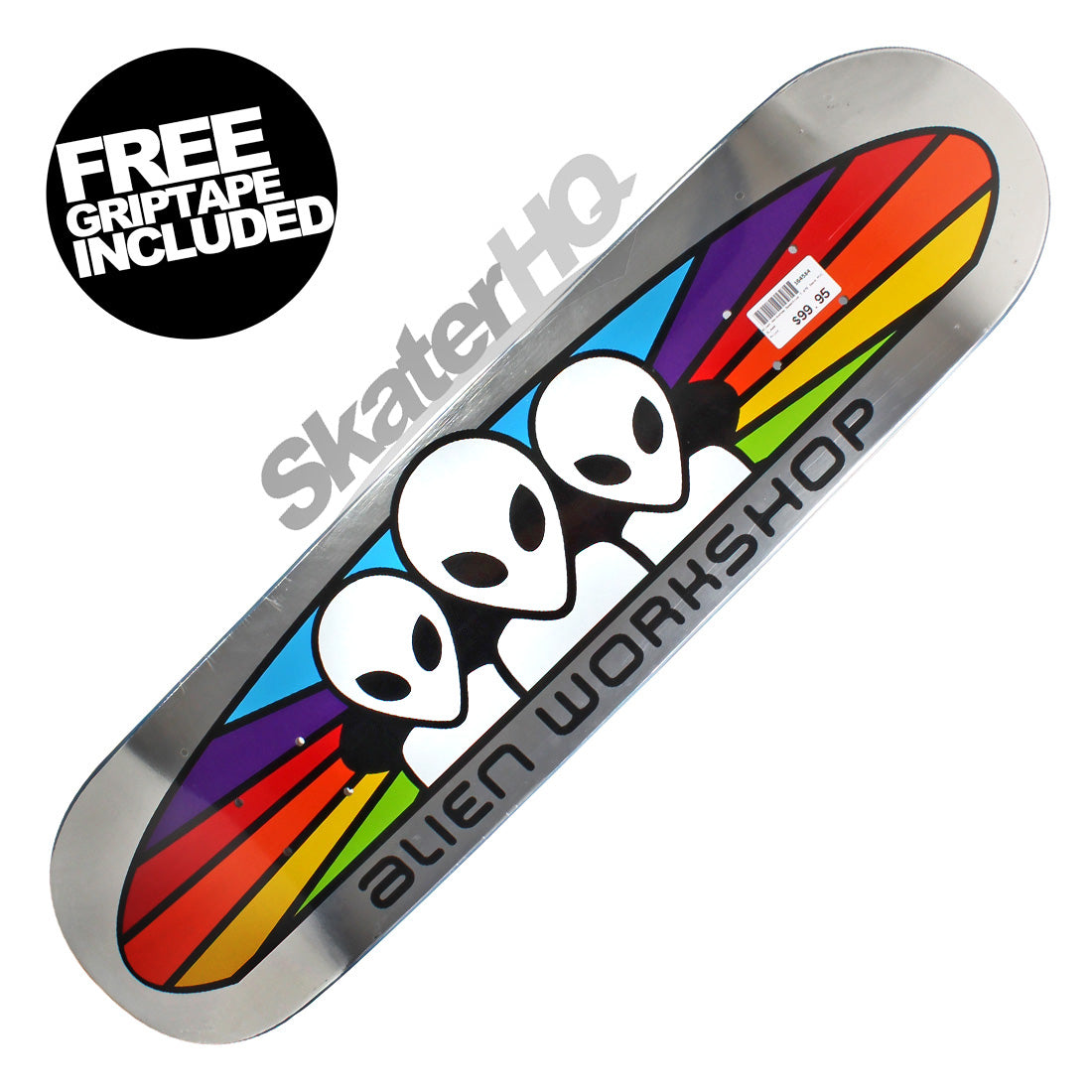 Alien Workshop Spectrum 7.875 Deck - Silver Skateboard Decks Modern Street