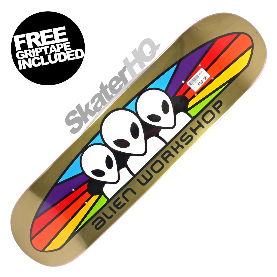 Alien Workshop Spectrum 8.25 Deck - Gold Skateboard Decks Modern Street