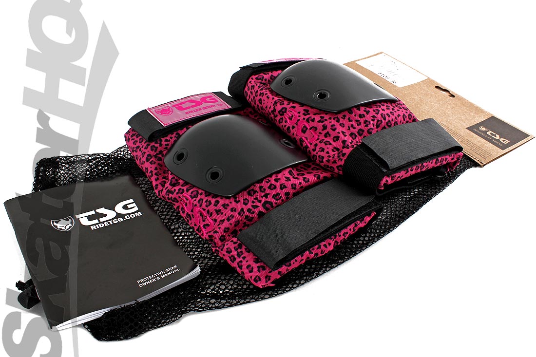 TSG Rollerderby Elbow 2.0 - Pink Leopard - Large Protective Gear