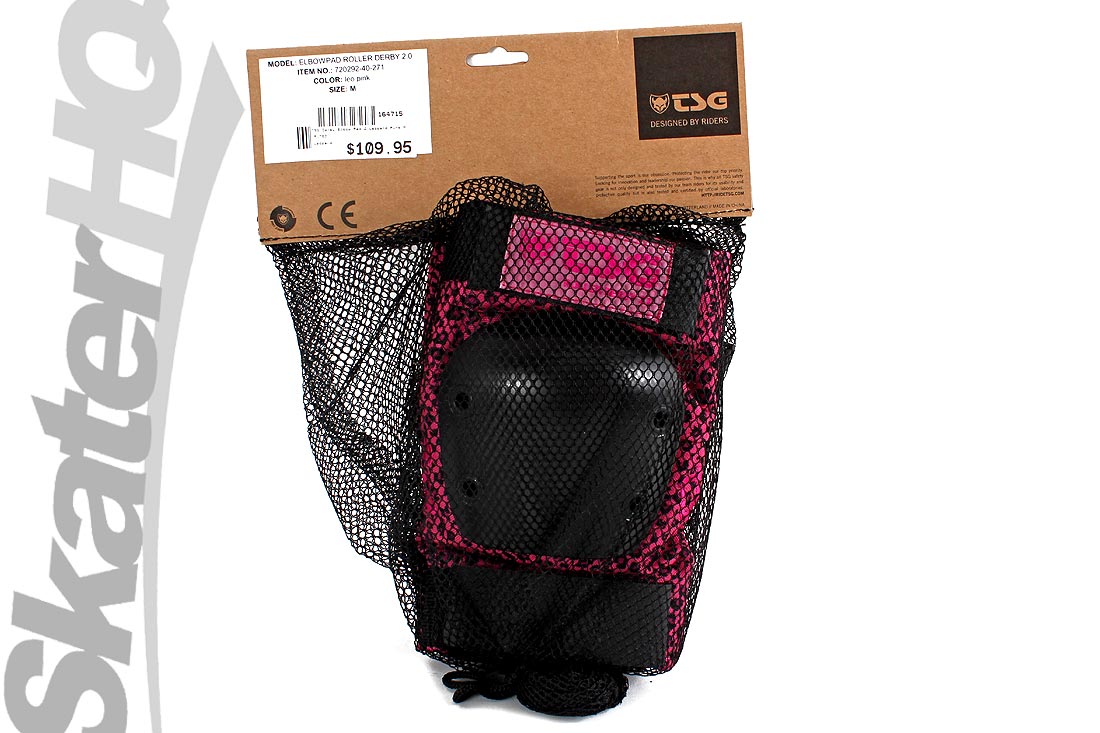 TSG Rollerderby Elbow 2.0 - Pink Leopard - Large Protective Gear