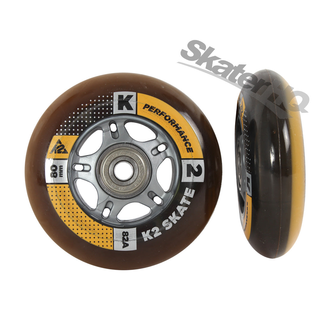 K2 Wheel 8pk 80mm 82a w/ ILQ7 Bearings Inline Rec Wheels