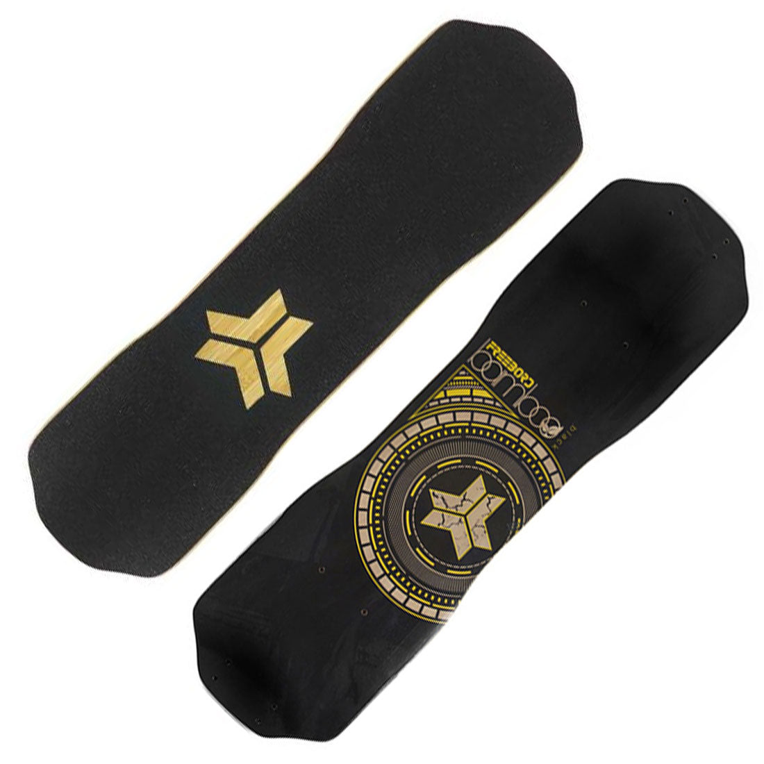 Freebord Bamboo Black 77 Deck Skateboard Decks Longboards and Cruisers