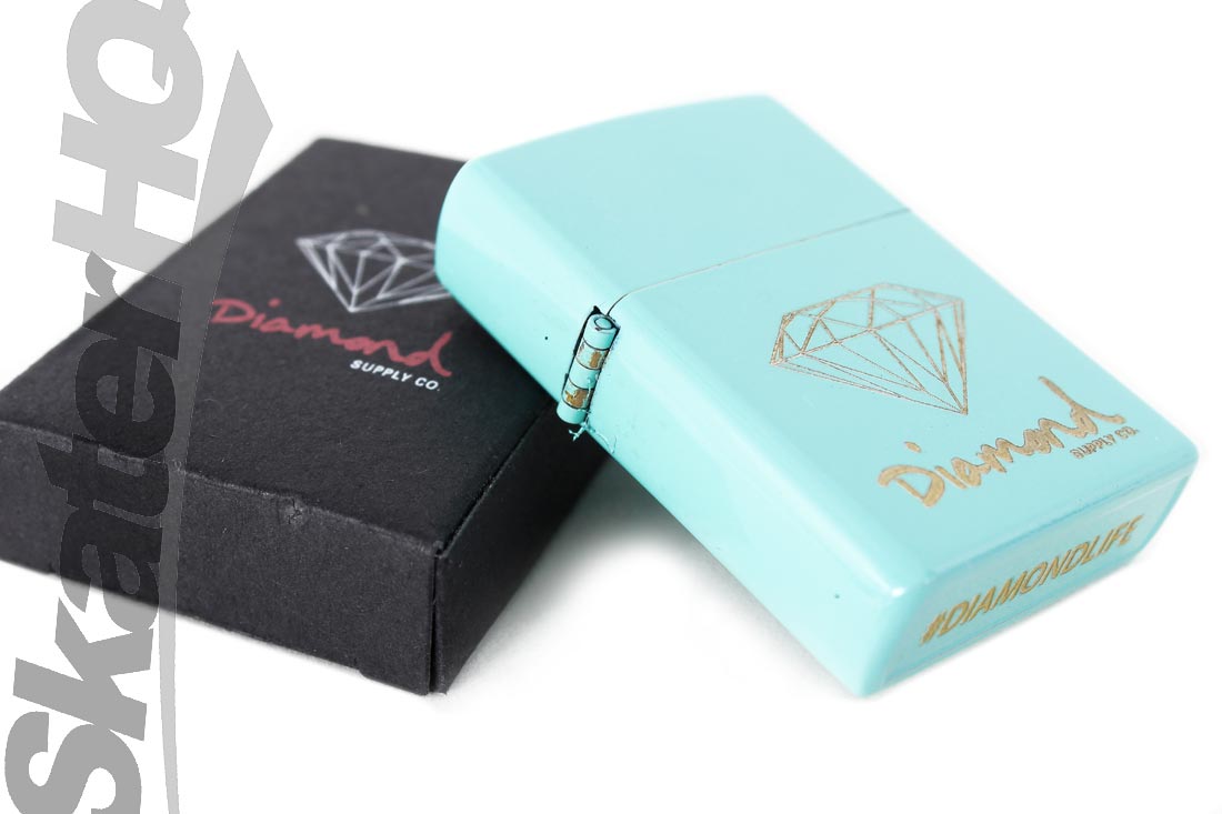 Diamond Zippo Lighter - Aqua Skateboard Accessories