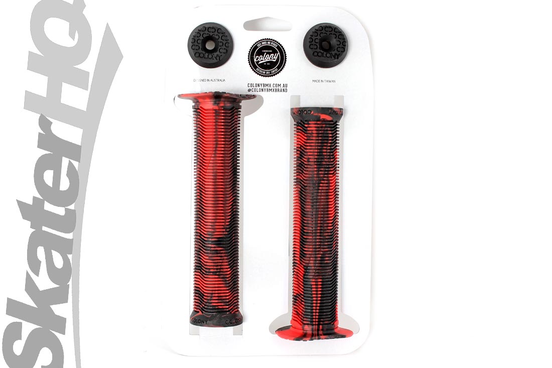 Colony Much Room Bloody Grips - Red/Black Scooter Grips