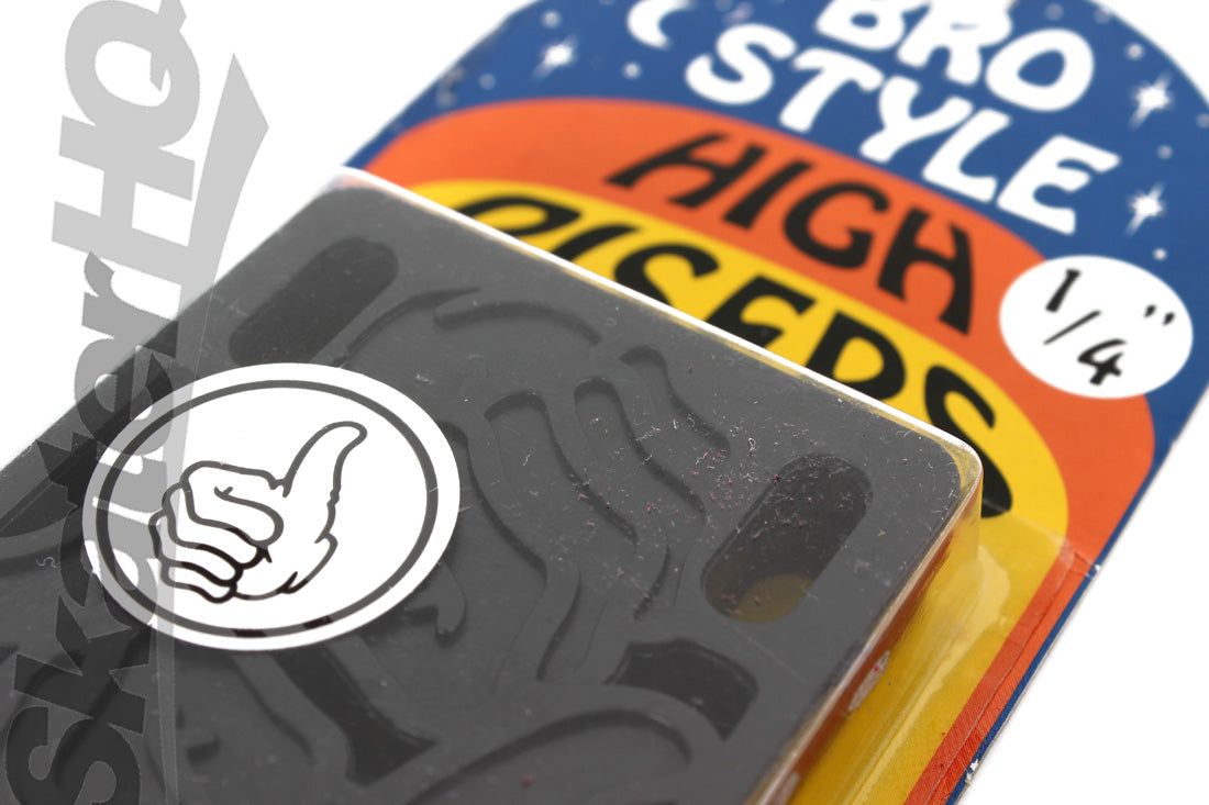 Bro Style 1/4 Hard Risers - Black Skateboard Hardware and Parts