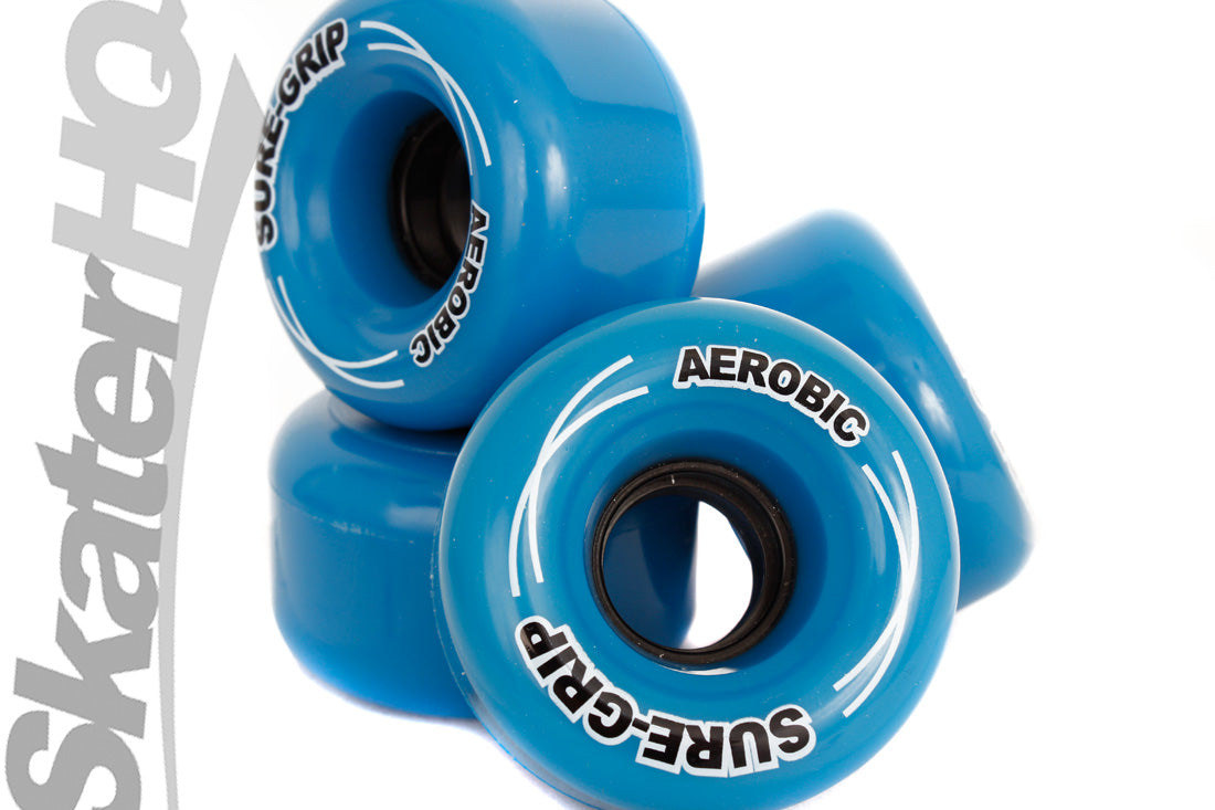 Sure-Grip Aerobic 62mm/85A Blue - 4pk Roller Skate Wheels