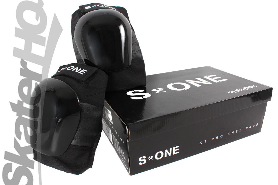 S-One Pro Knee Pads Black - Large Protective Gear