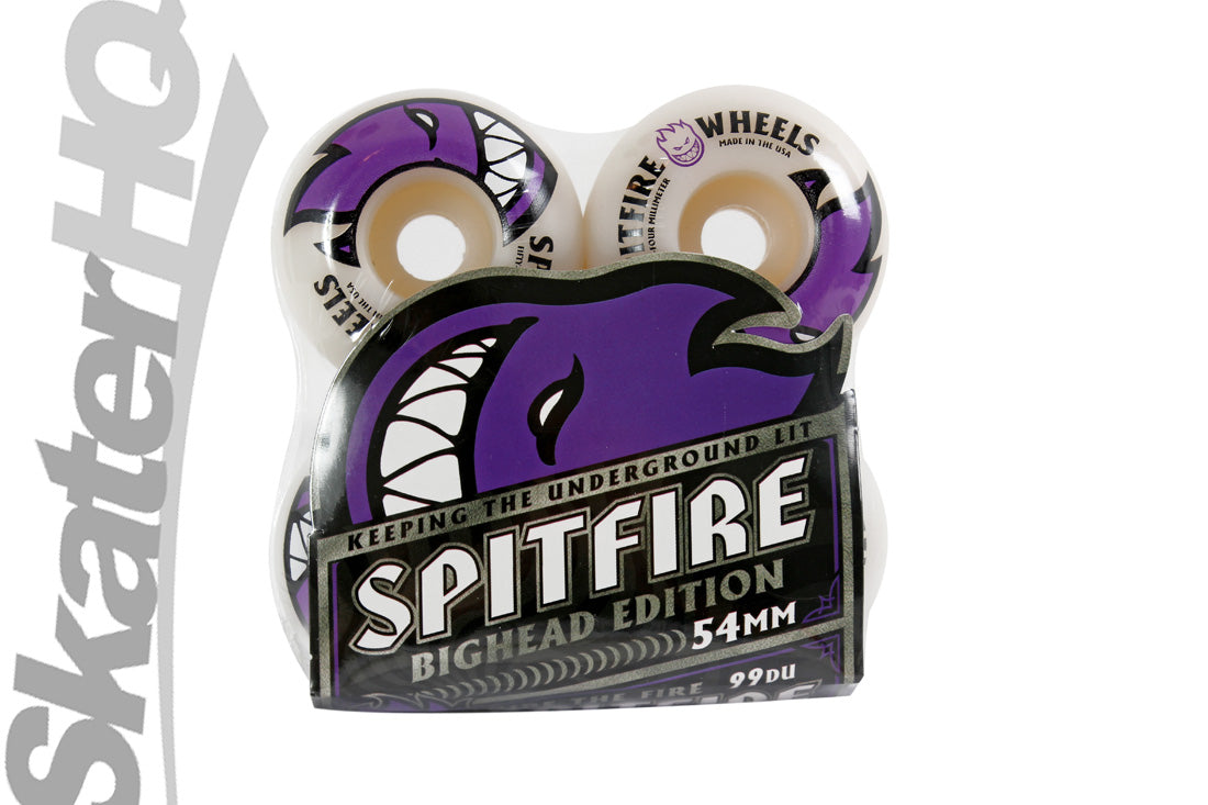 Spitfire Bighead 54mm/99A - White/Purple Skateboard Wheels