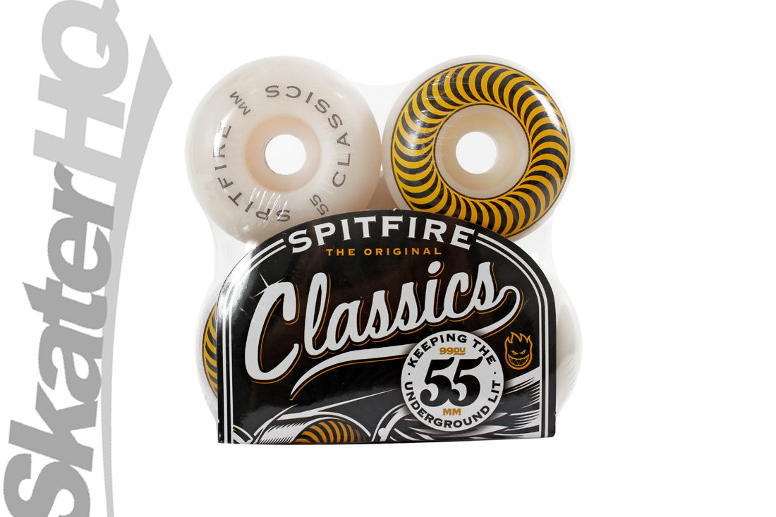 Spitfire Classics 55mm/99A Yellow 4pk Skateboard Wheels