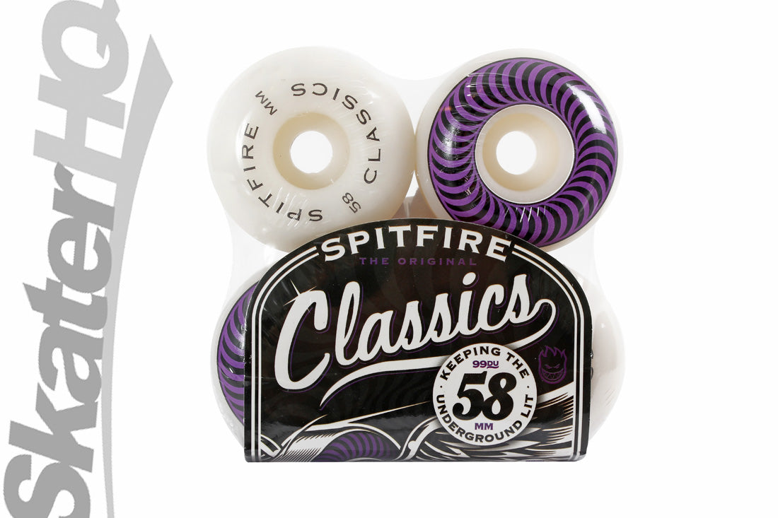 Spitfire Classics 58mm/99A Purple 4pk Skateboard Wheels