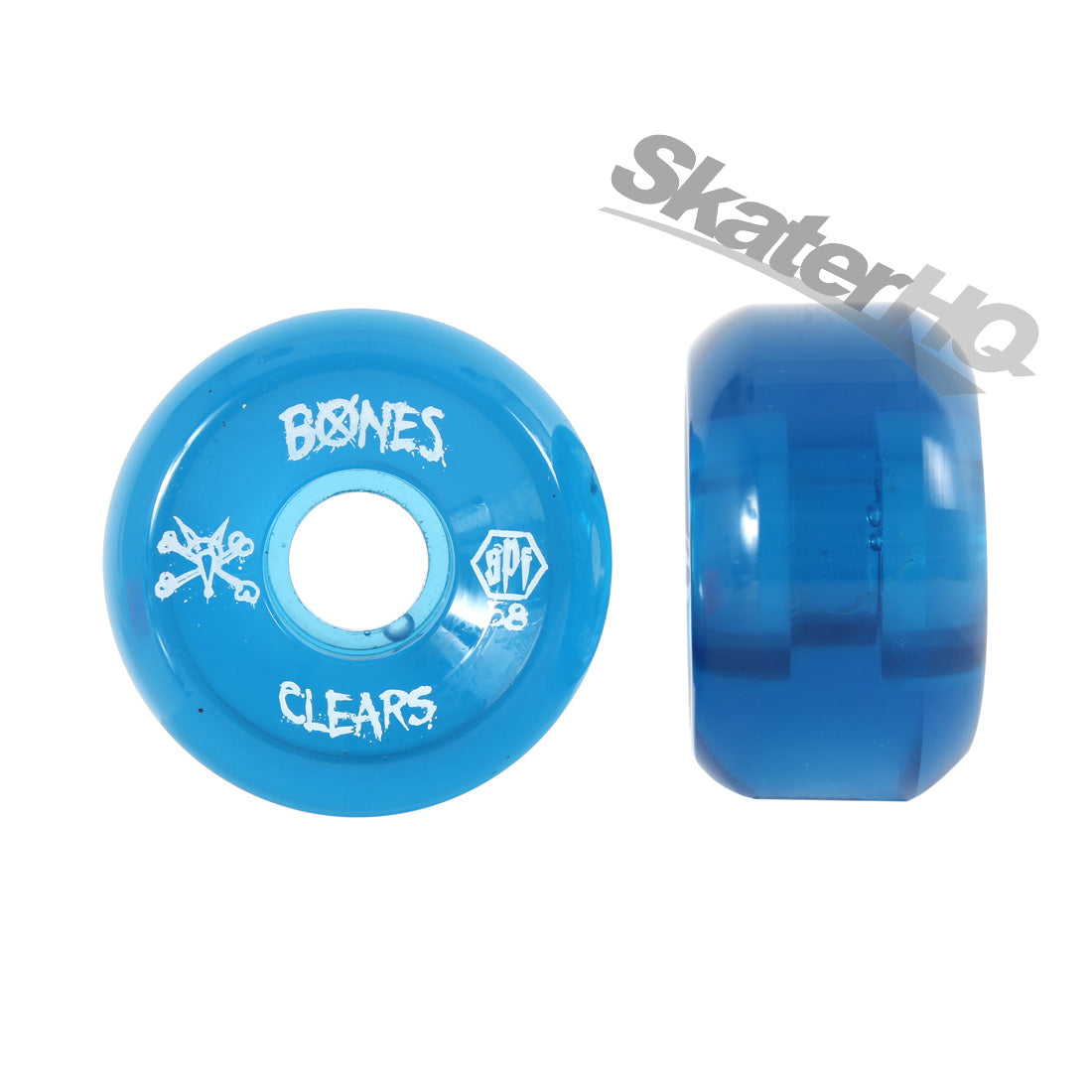 Bones SPF V5 Clears 58mm - Blue Skateboard Wheels