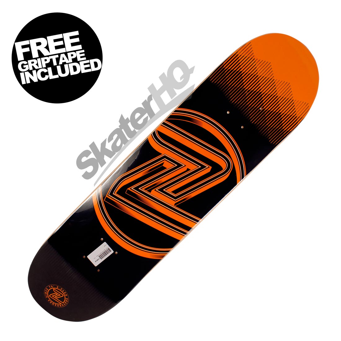 Z-Flex Logo 8.0 Deck - Orange Skateboard Decks Modern Street