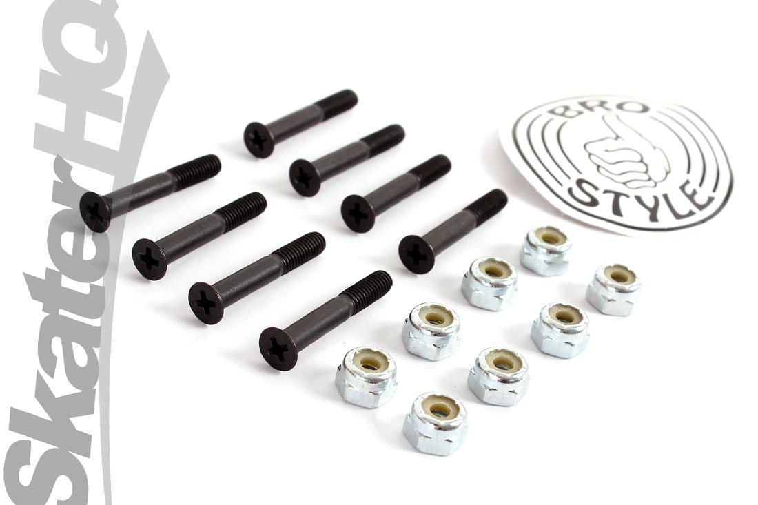 Bro Style 1.25 Phillip Bolts - Black Skateboard Hardware and Parts