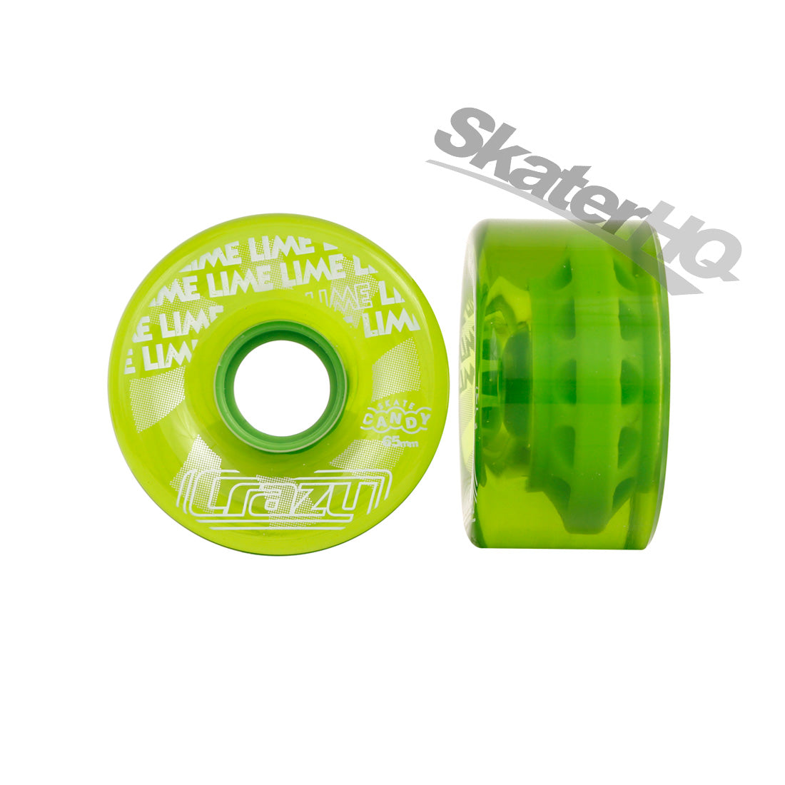 Crazy Candy Outdoor Wheels 65mm 78a 4pk Lime Green Roller Skate Wheels