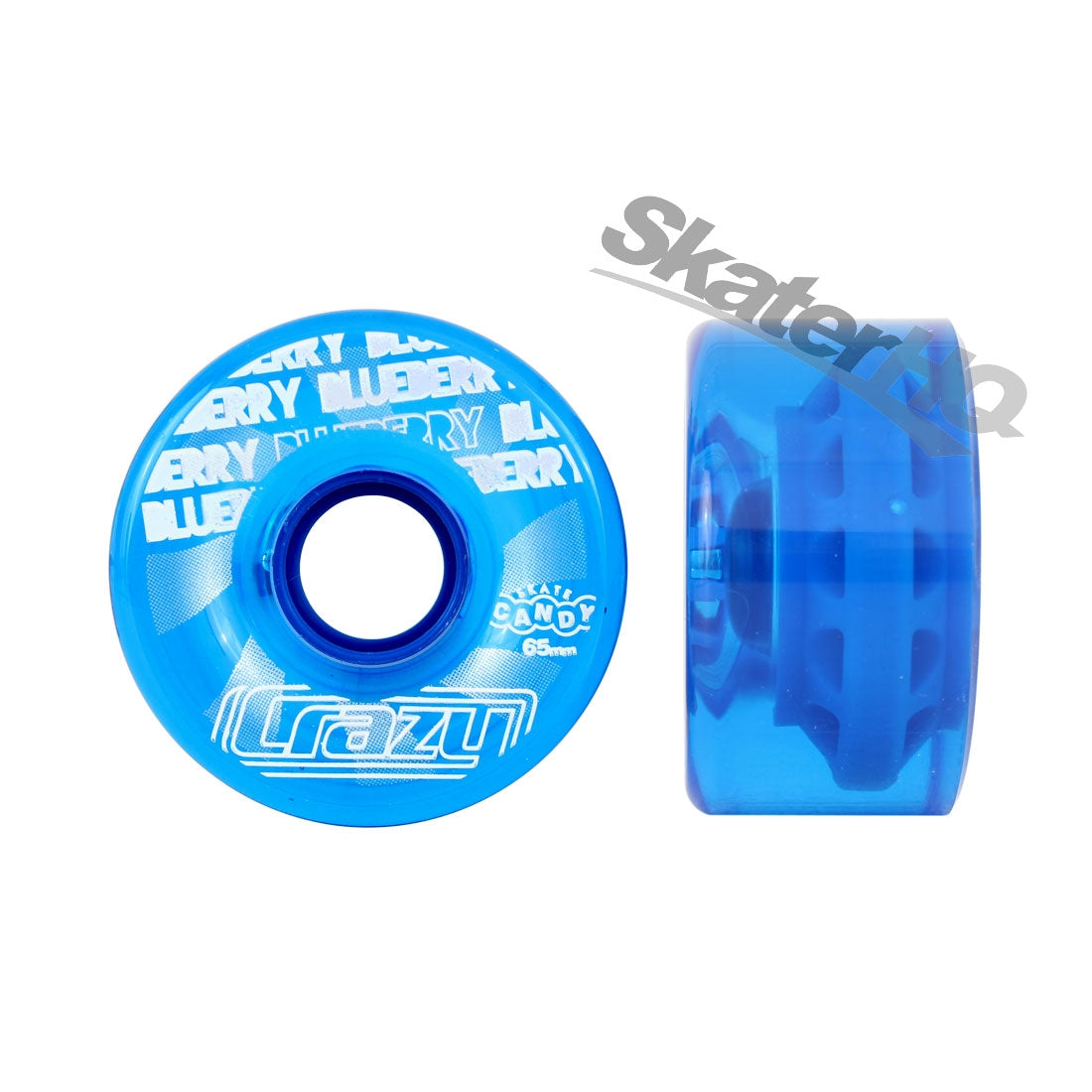 Crazy Candy Outdoor Wheels 65mm 78a 4pk Blueberry Blue Roller Skate Wheels