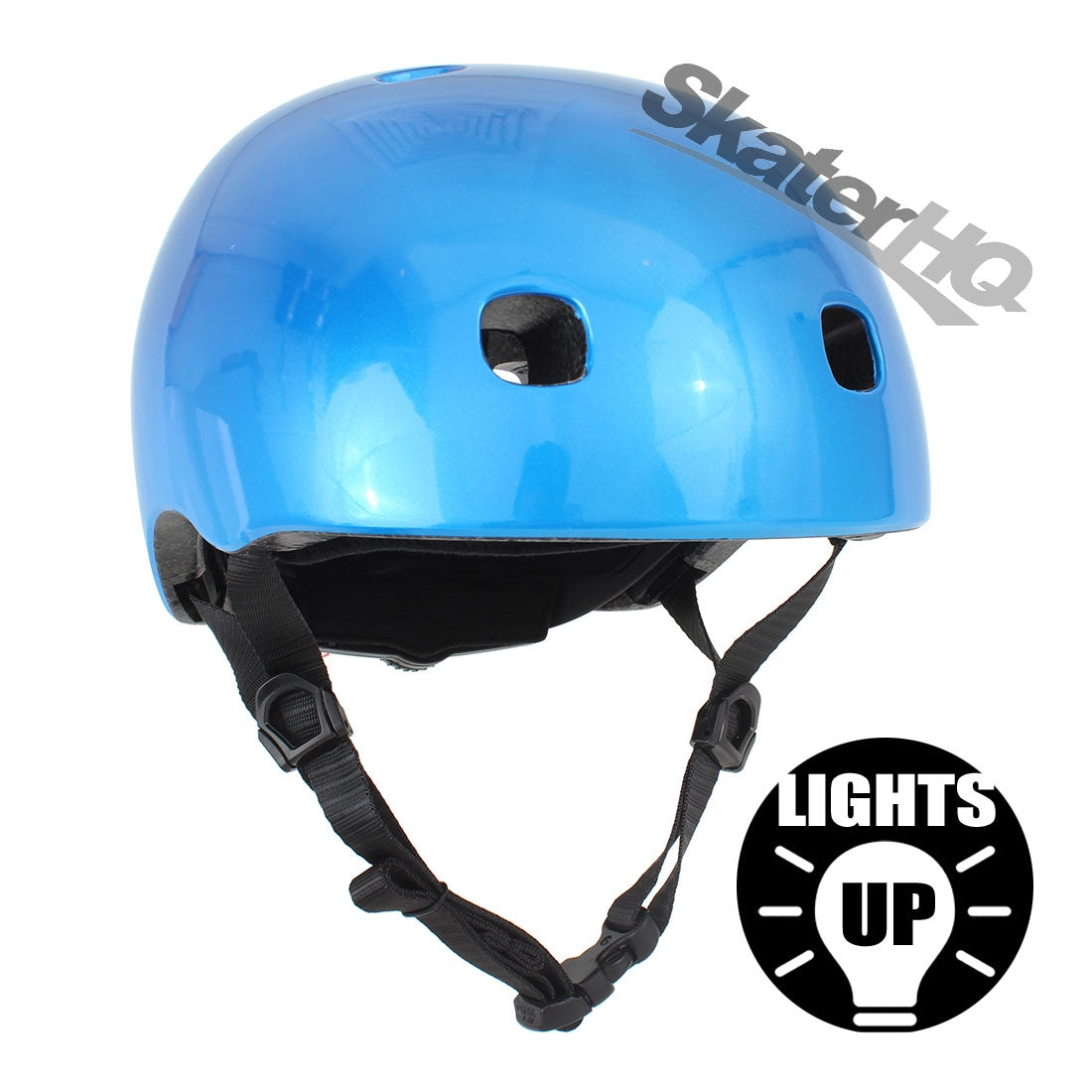 Micro Metallic Blue LED Helmet - Small Helmets