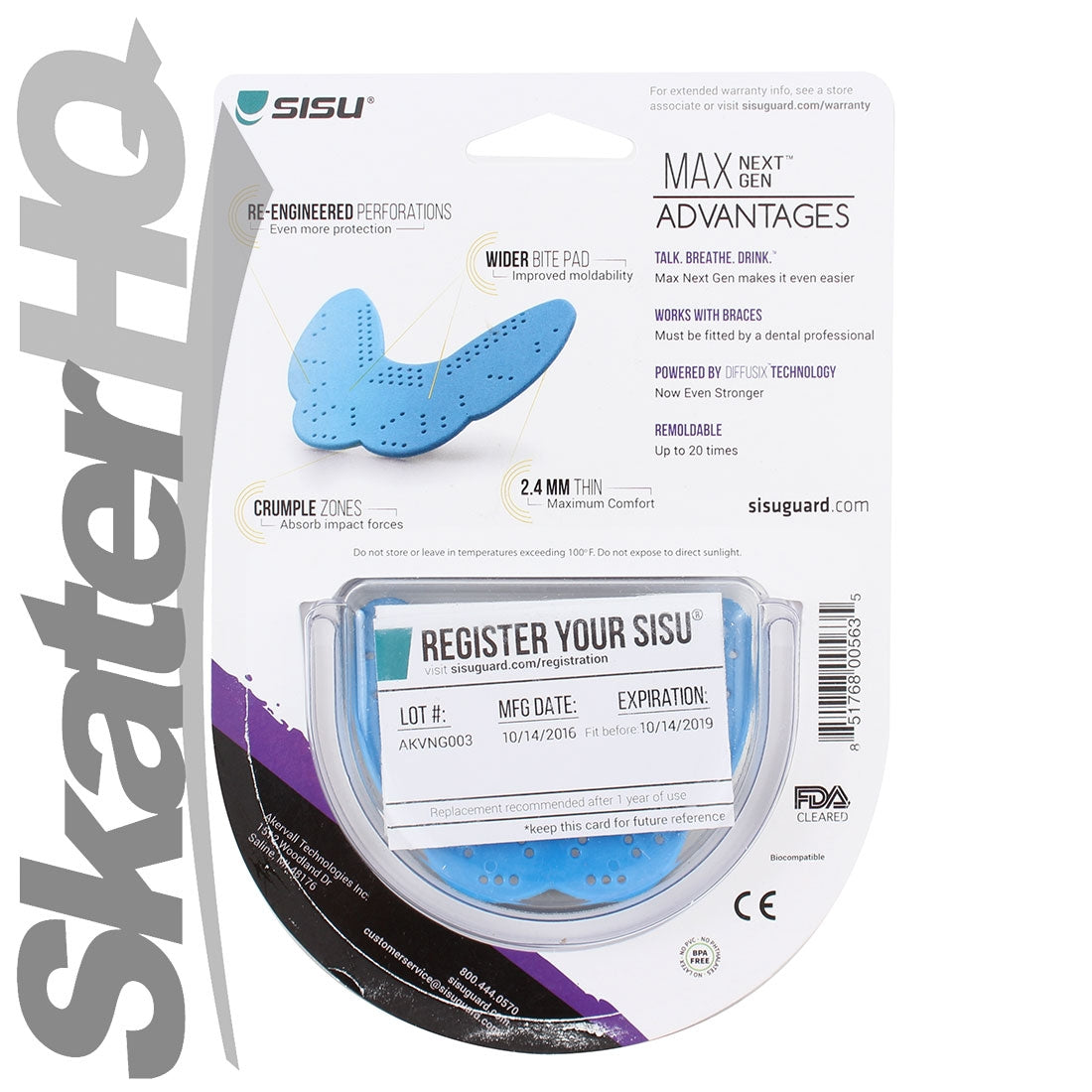 SISU MAX Mouthguard 2.4 - Electric Blue Protective Mouthguards