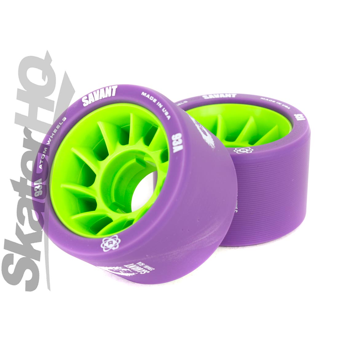 Atom Savant 59x38mm/93a 4pk - Purple Roller Skate Wheels