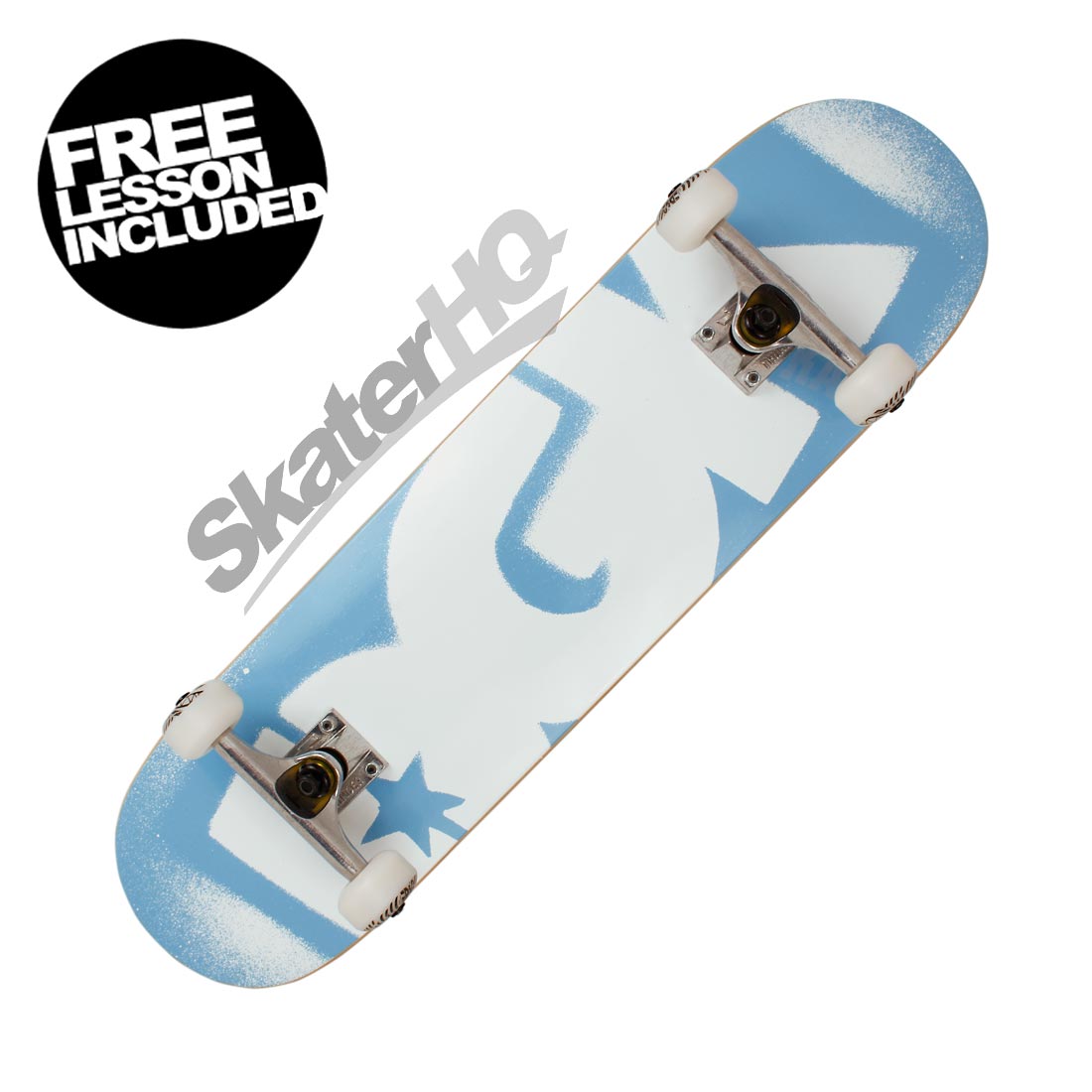 DGK Stencil 7.75 Complete - Blue Skateboard Completes Modern Street