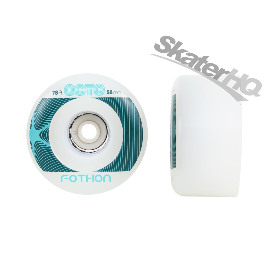 Octo Fothon 58mm/78a LED 4pk - White Roller Skate Wheels