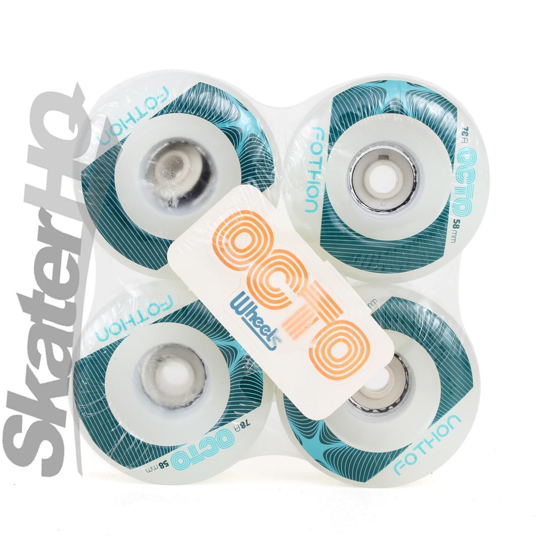 Octo Fothon 58mm/78a LED 4pk - White Roller Skate Wheels
