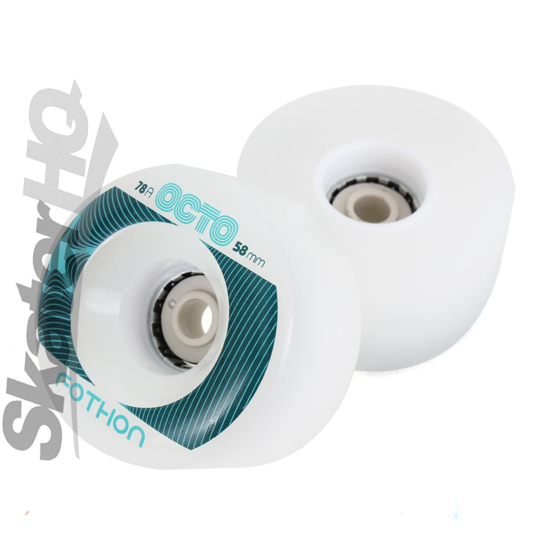 Octo Fothon 58mm/78a LED 4pk - White Roller Skate Wheels