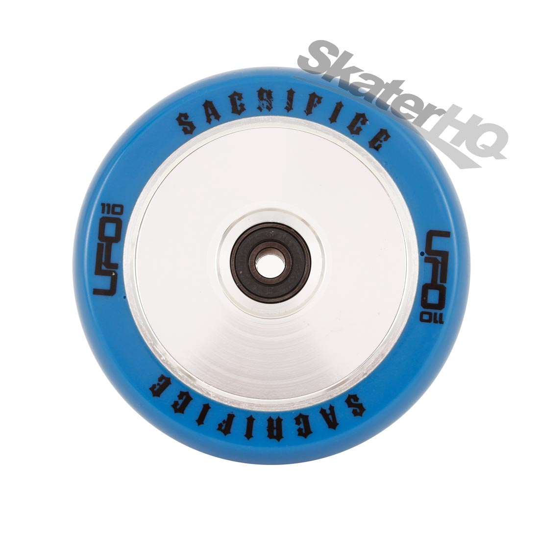 Sacrifice UFO 110mm Wheel - Blue/Polished Scooter Wheels