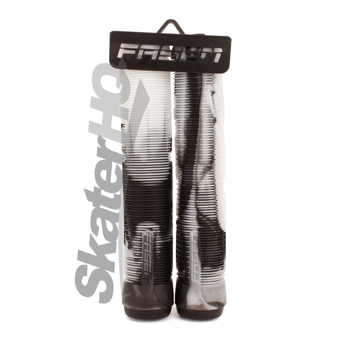 Fasen Go Fast Handle Grips - Black/White Scooter Grips